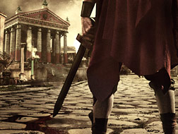 Roman standing in bloodied streets