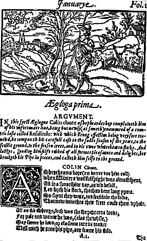 [Facsimile of first page of the first poem in the Shepheardes 
Calender.]