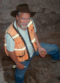 Dennis Jenkins and bison bone