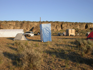 Mess Tent, Shower, and Potties at Field School 2006