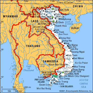 mekong river map. Map of Vietnam with Red River