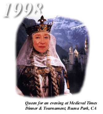 [Picture of Mary Harrsch dressed as medieval queen]