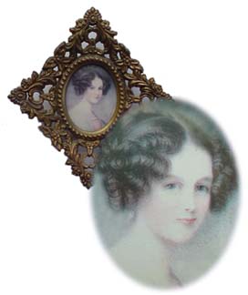[picture of colonial lady with silver hair]