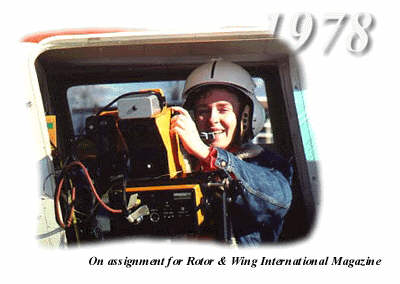 [Picture of Mary Harrsch in helicopter with infrared camera]