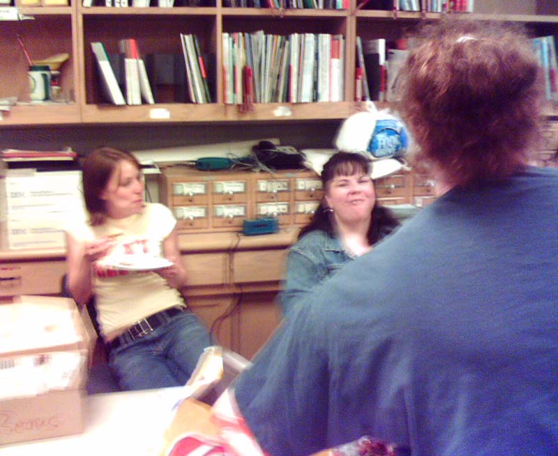 Carin, Susan and the back of Lara's head