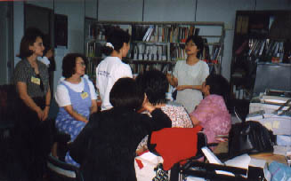 Picture of Professor Anita Weiss and members of a women's rights NGO from Mongolia