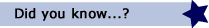 Did you know? header