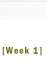 Week One link