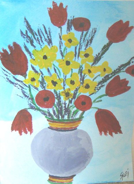 sold, red and yellow flowers small