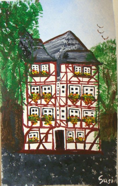 sold, Fachwerkhaus on paper
