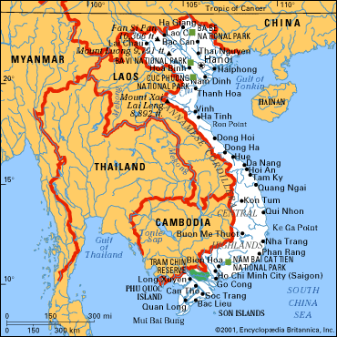 Map Of Vietnam And China