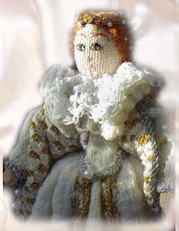 Hand-knitted Queen Elizabeth I by Janet Olliver