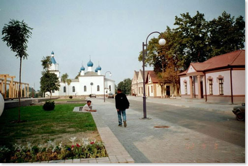Town square with church