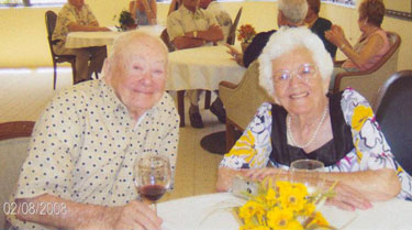 Irving Shankin and his sister Leah on his 99th birthday, 2008